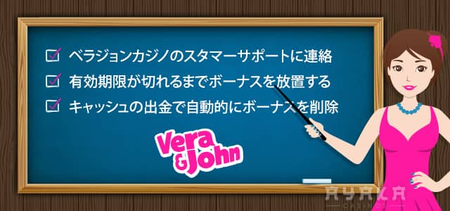 ベラジョンカジノで受けとったボーナスの破棄する3つ方法