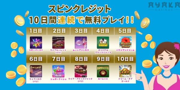 ベラジョンカジノ スピンクレジット 初回入金ボーナス